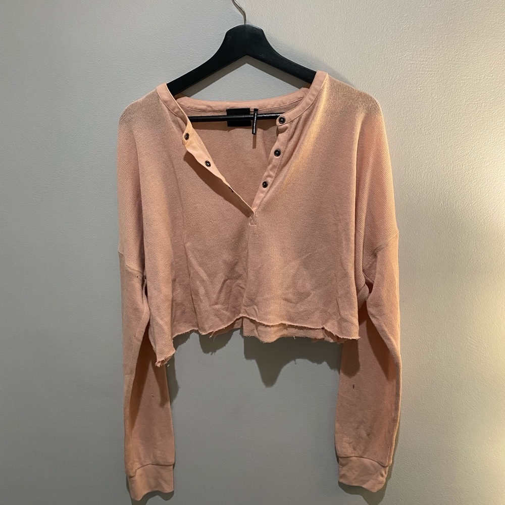 pink crop top